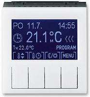 Терморегулятор электронный с датчиком без рамки ABB EPJ Levit 0С +45С белый/дымчатый черный картинка